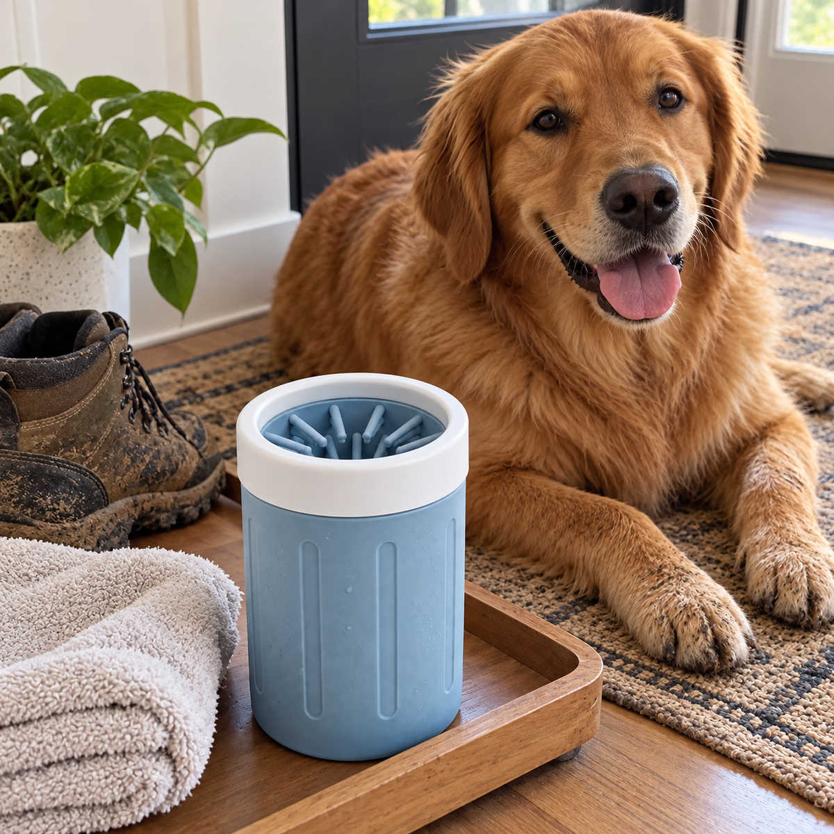 PawClean Soft-Bristle Cup — home scene 2
