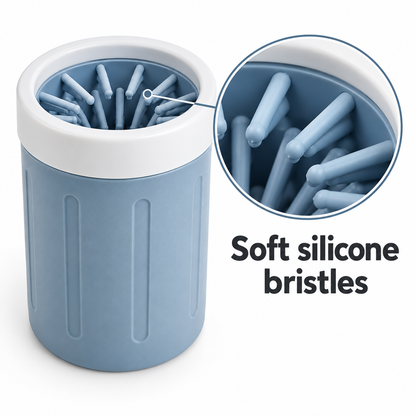 PawClean Soft-Bristle Cup — Soft silicone bristles