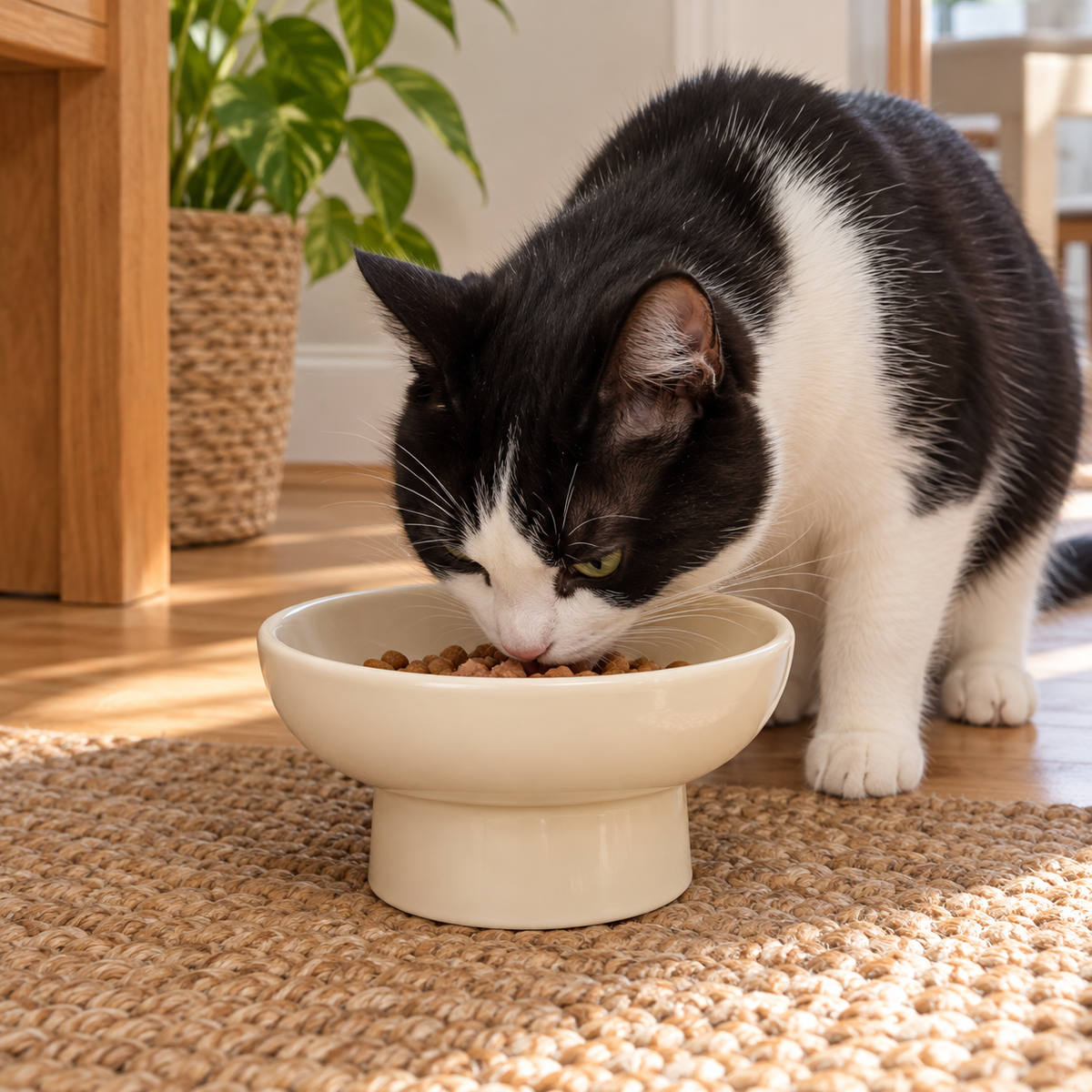 WhiskerRest Wide Cat Bowl — home scene 2