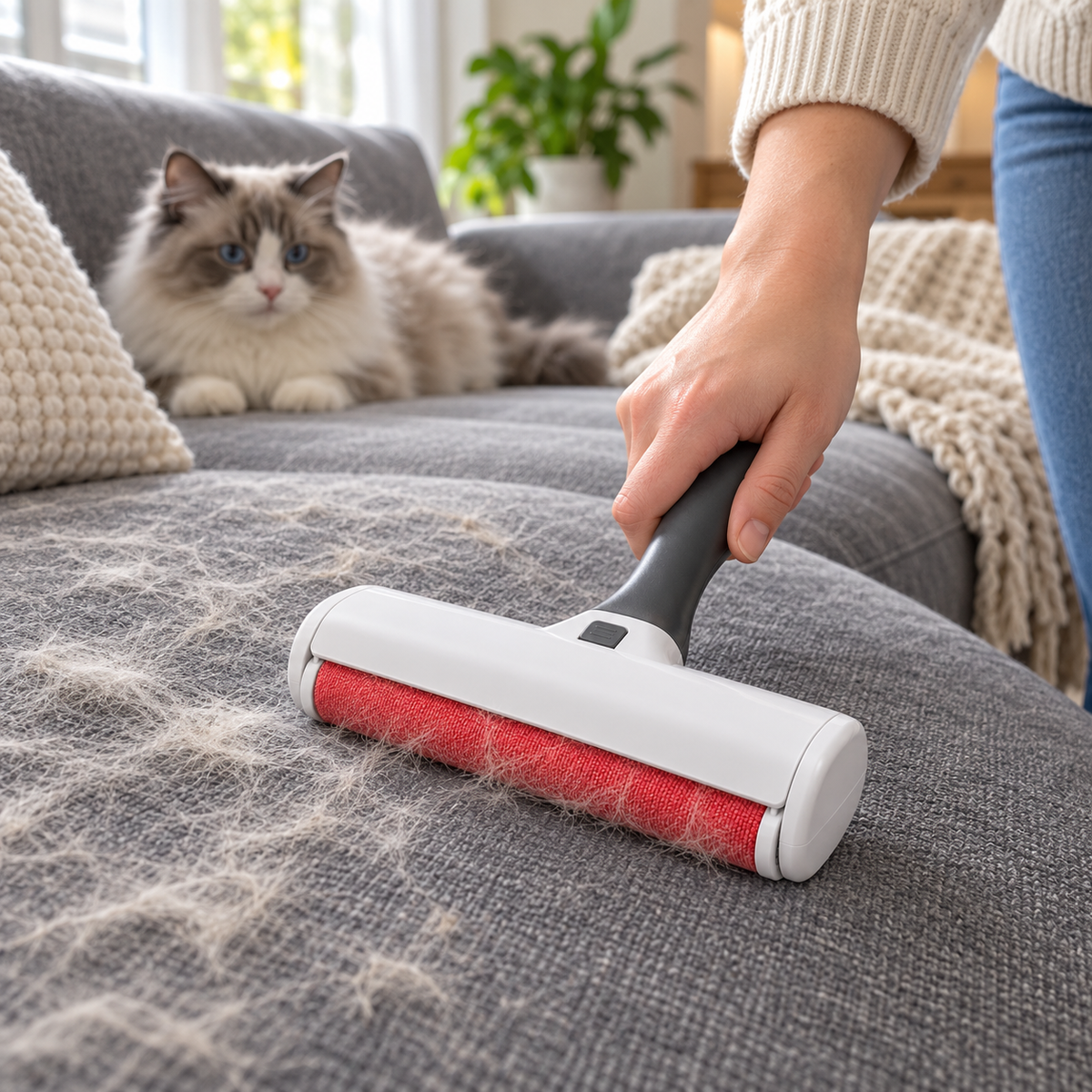 FurLift Reusable Roller — home scene 1