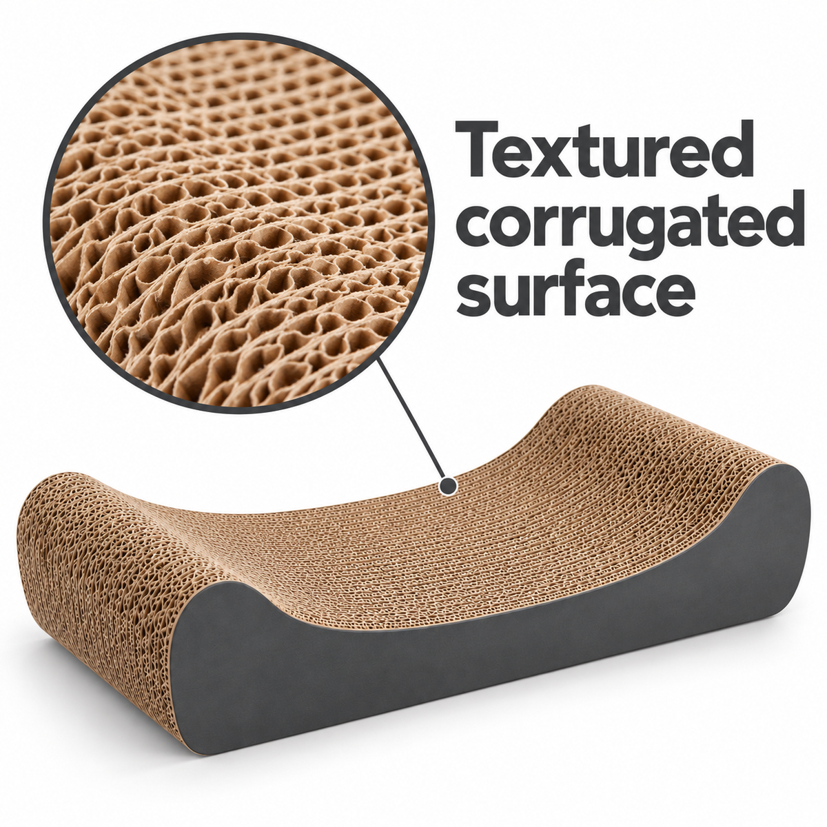 ScratchHaven Lounge Board — Textured corrugated surface