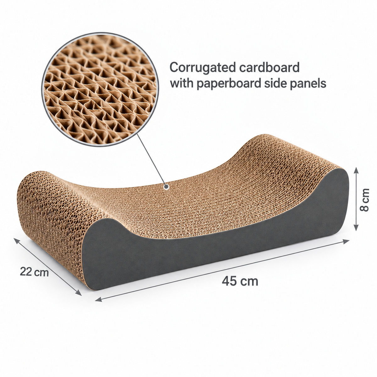 ScratchHaven Lounge Board — dimensions and material